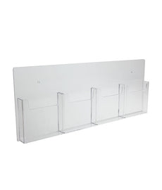 4-Pocket Wall Mount Trifold Brochure Holder