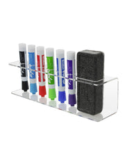 Load image into Gallery viewer, Acrylic Wall Mounted Dry Erase Marker &amp; Eraser Holder