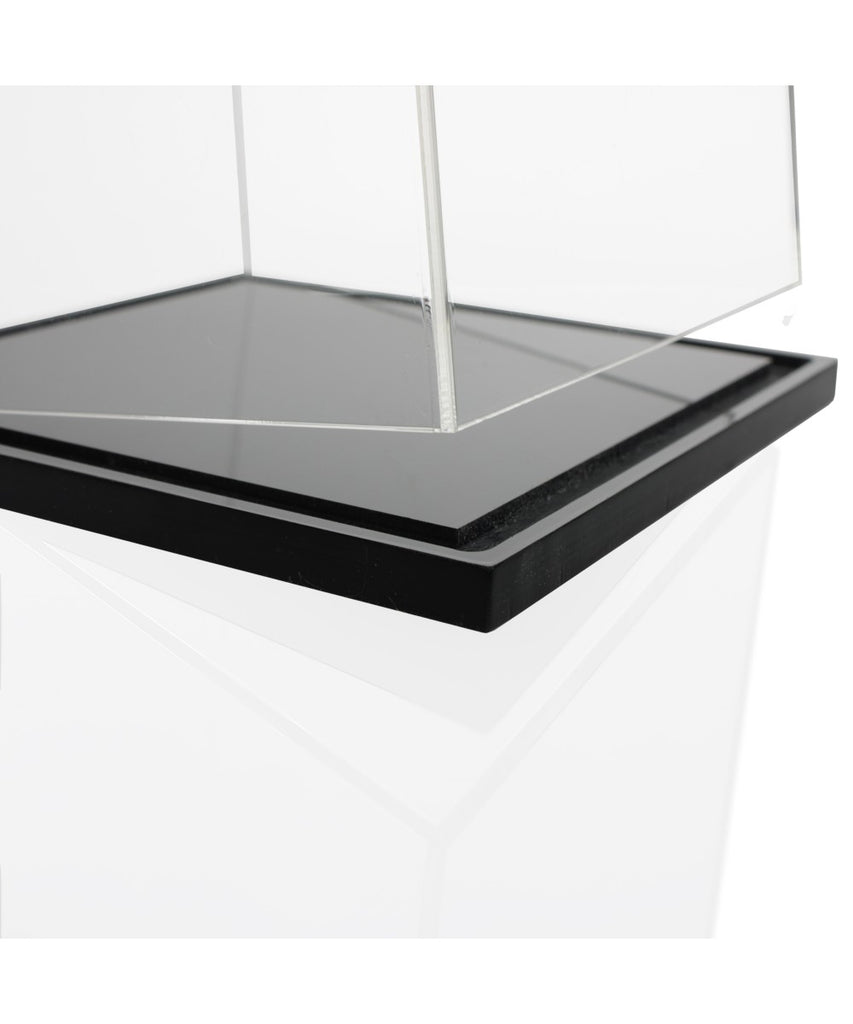 Black 4-Inch Acrylic Display Riser – 5-Sided Box (No Lid) For Jewelry Or Products