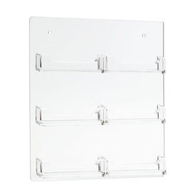 Clear 6 Pocket Wall Mount Business Card Holder