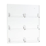 Clear 6 Pocket Wall Mount Business Card Holder