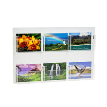 Load image into Gallery viewer, 6 Pocket Postcard Holder for Wall Mount