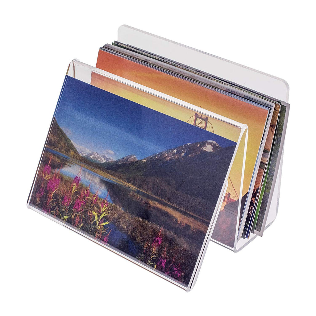 Acrylic Desk Organizer with Picture or Postcard Display