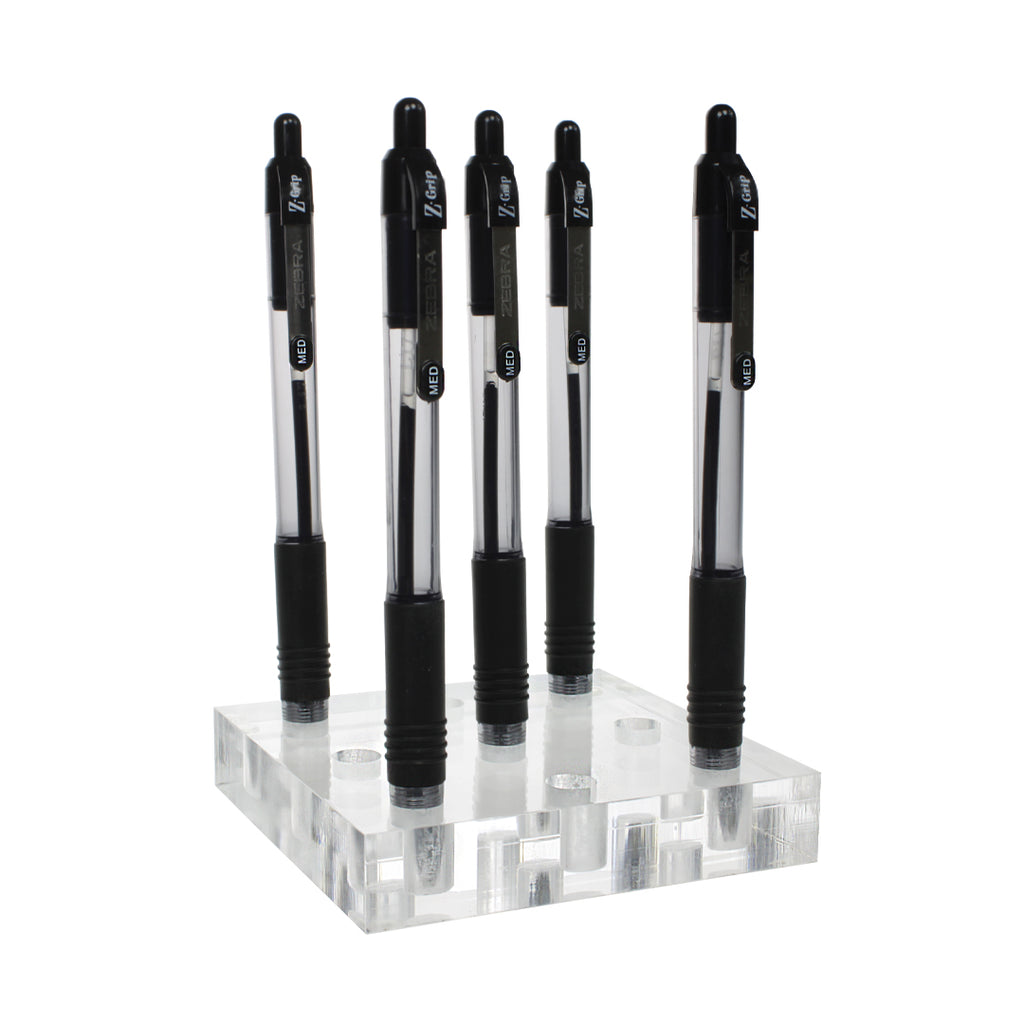 2 Pieces Acrylic Pen Holder Display Stand Pencil Display Holder Fountain Pen  Ballpoint Pen Display Rack (Black) 