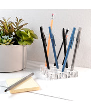 Load image into Gallery viewer, Premium Modern Clear Acrylic Pen Holder