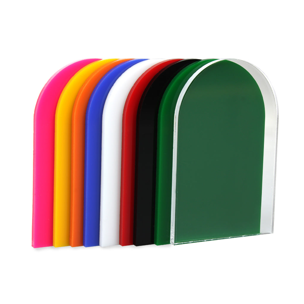 Colored Acrylic Arched Rectangle