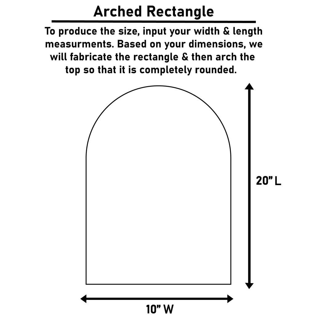 Colored Acrylic Arched Rectangle | Source One Displays
