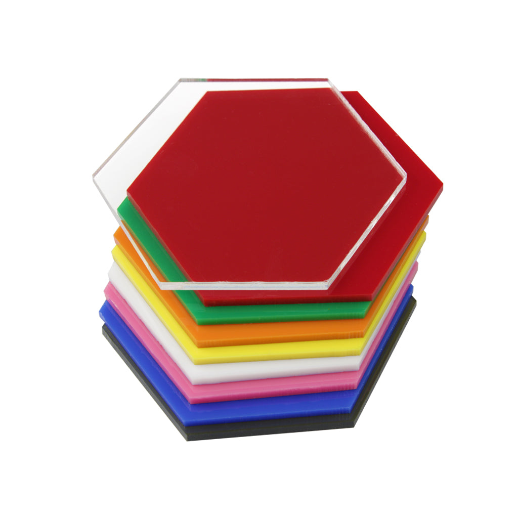 Colored Acrylic Hexagon