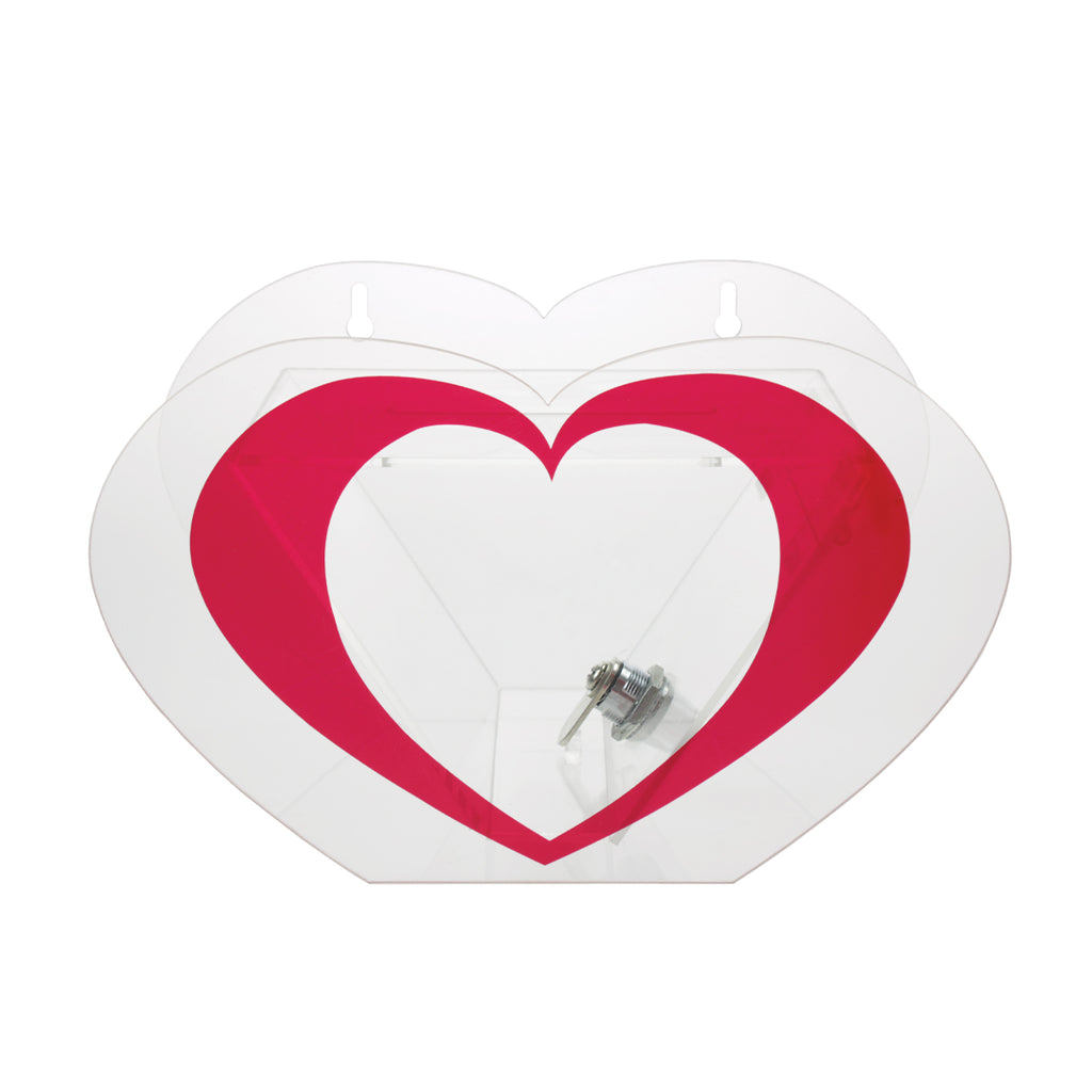 Heart Shaped Acrylic Donation Box