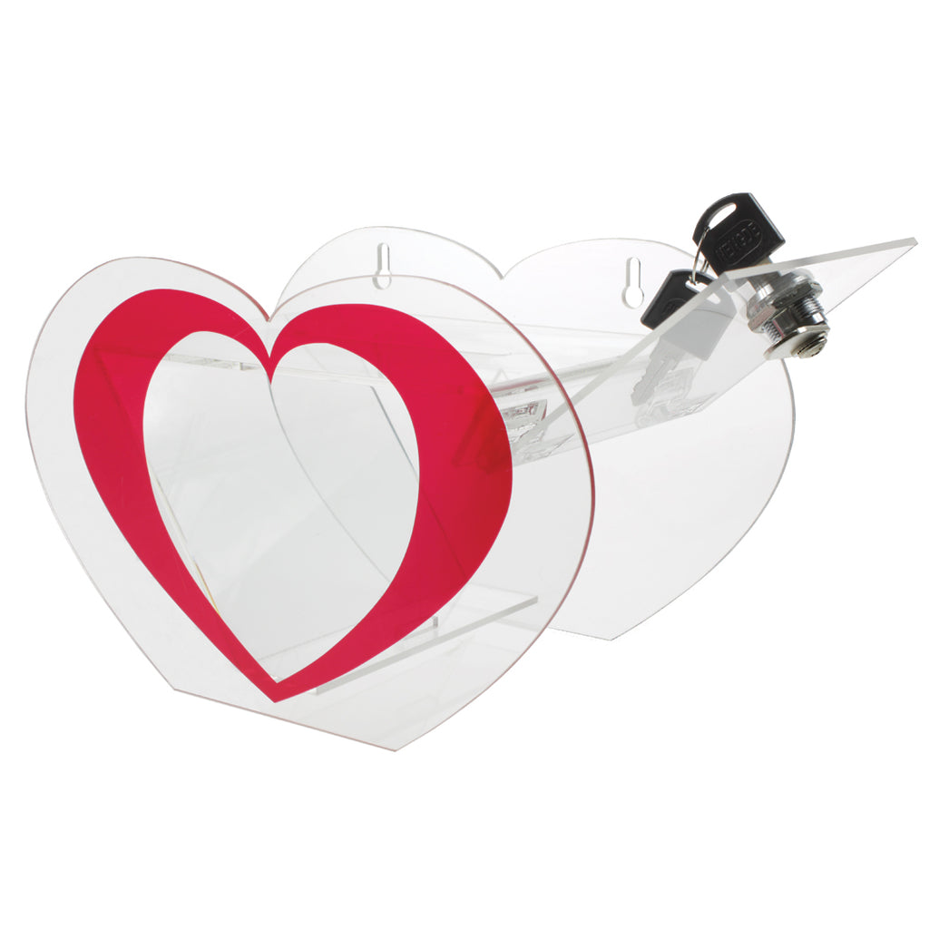 Heart Shaped Acrylic Donation Box