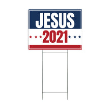 Load image into Gallery viewer, Printed Jesus 2021-2024 Yard Signs, 1 Pack