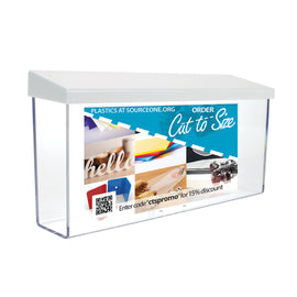 9″ x 4″ Outdoor Brochure Holder, White Lid