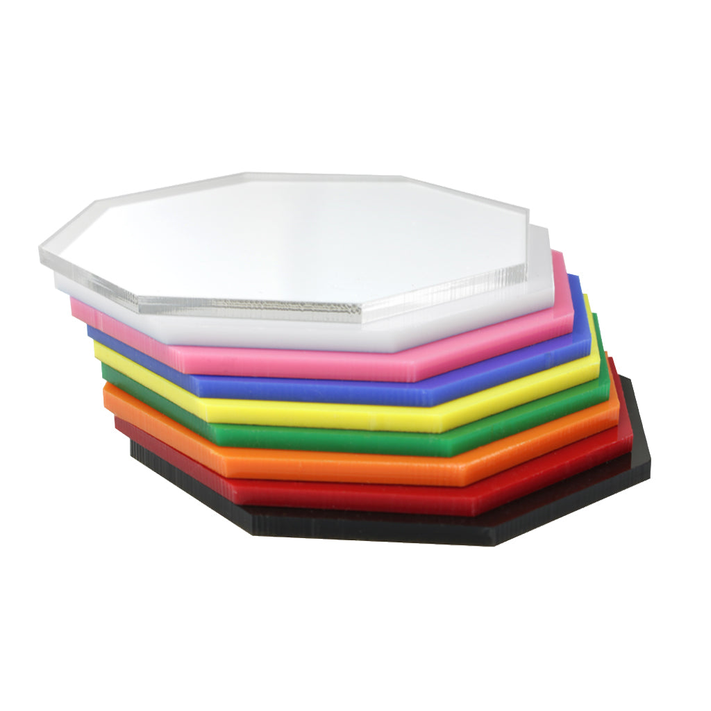 Octagonal Plastic Colored Acrylic Octagon | Source One Displays
