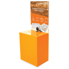 Load image into Gallery viewer, Tall Donation Box for Charity with 6.75″ x 8.5″ Sign Holder