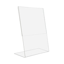 Load image into Gallery viewer, 8.5&quot; x 11&quot; Unbreakable PETG Slant Back Sign Holder