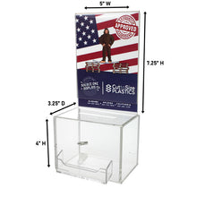 Load image into Gallery viewer, Small Oblong Donation Box with Business Card Holder