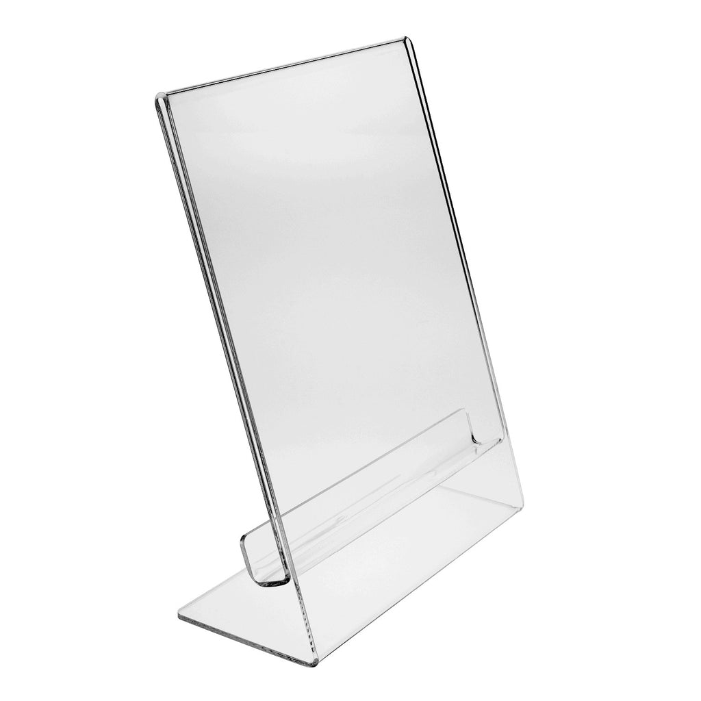 Thick Slant Back Sign Holder with Pull Tab, 8.5 x 11