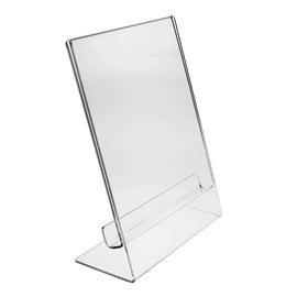 Thick Slant Back Sign Holder with Pull Tab, 8.5 x 11
