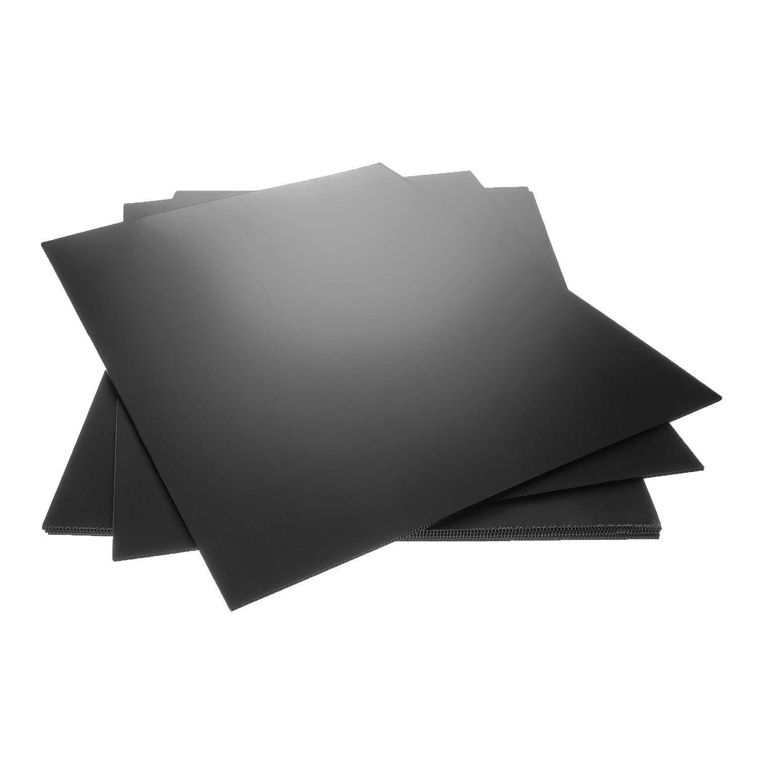 Black Tri-Fold Display Board, Corrugated Cardboard, 36 x 48 Inches (Pack of 24)
