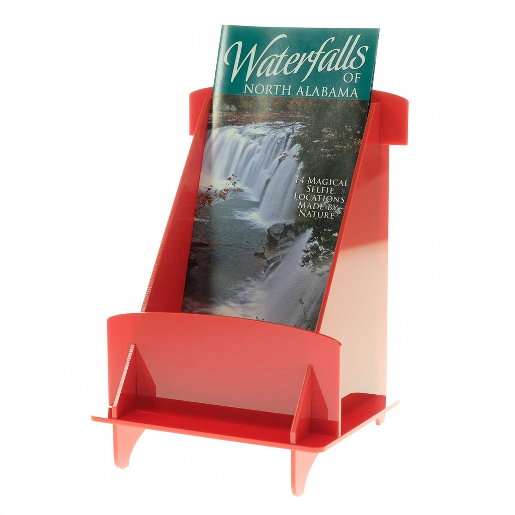 Colored Put-Together-Yourself Trifold Brochure Holder, 4" wide