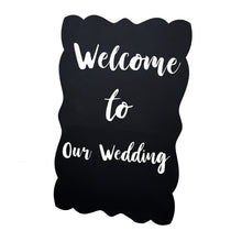 Load image into Gallery viewer, Scroll Cut Chalkboard Wedding Sign, 24 x 36