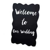 Scroll Cut Chalkboard Wedding Sign, 24 x 36