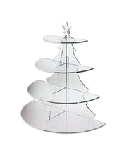 Load image into Gallery viewer, 4-Tier Holiday Cookie and Cupcake Tree Stand, Half Circle