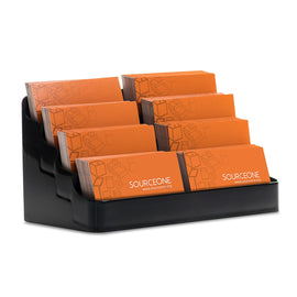 8 Pocket Business Card Holder for Countertop, 4-Tier Black