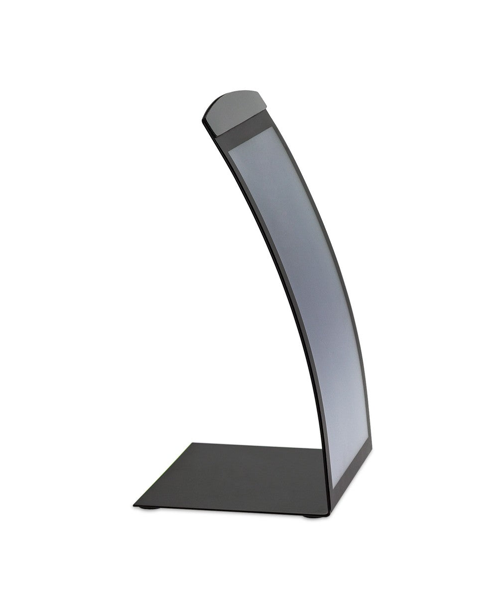 Black Curved Sign Holder with Flip Cover | Source One Displays