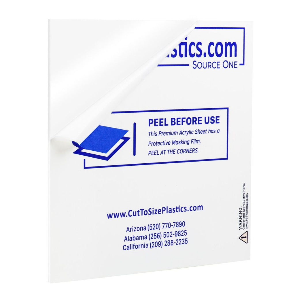 Source One Premium 1/16 Clear Acrylic PlexiGlass Sheet 12 x 12 Inches -  THIN (1-Pack )