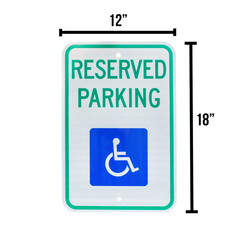 Reserved Parking Only with Handicapped Symbol