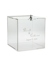 Load image into Gallery viewer, Engraved Wedding Donation Box with Lock
