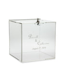 Engraved Wedding Donation Box with Lock