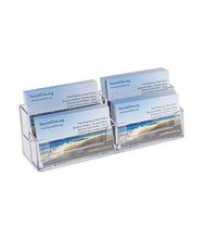 Load image into Gallery viewer, 4-Pocket 2-Tier Double Wide Business Card Holder