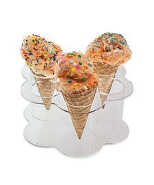 6-Hole Ice Cream Cone Display Stand, Flower