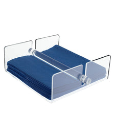 Clear Acrylic Flat Napkin Holder for outdoors or indoors