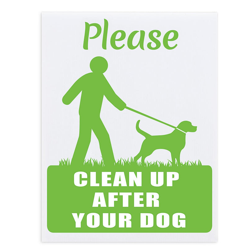 pickup after your dog yard sign