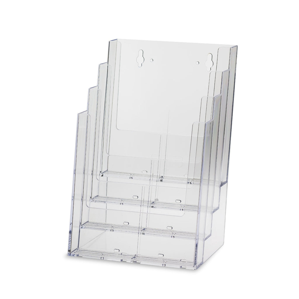 Deluxe 4-Tier Large Brochure Holder and Magazine Organizer