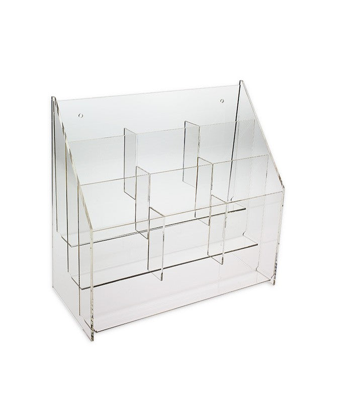 Premium Tiered Lucite Trifold Brochure Holders