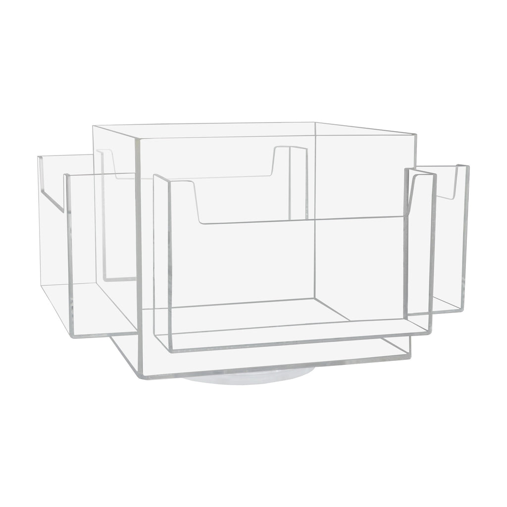 4-Pocket Postcard Rotating Display, 6" x 4"