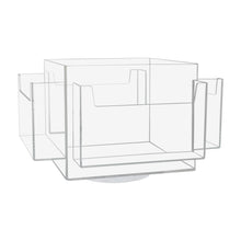 Load image into Gallery viewer, 4-Pocket Postcard Rotating Display, 6" x 4"