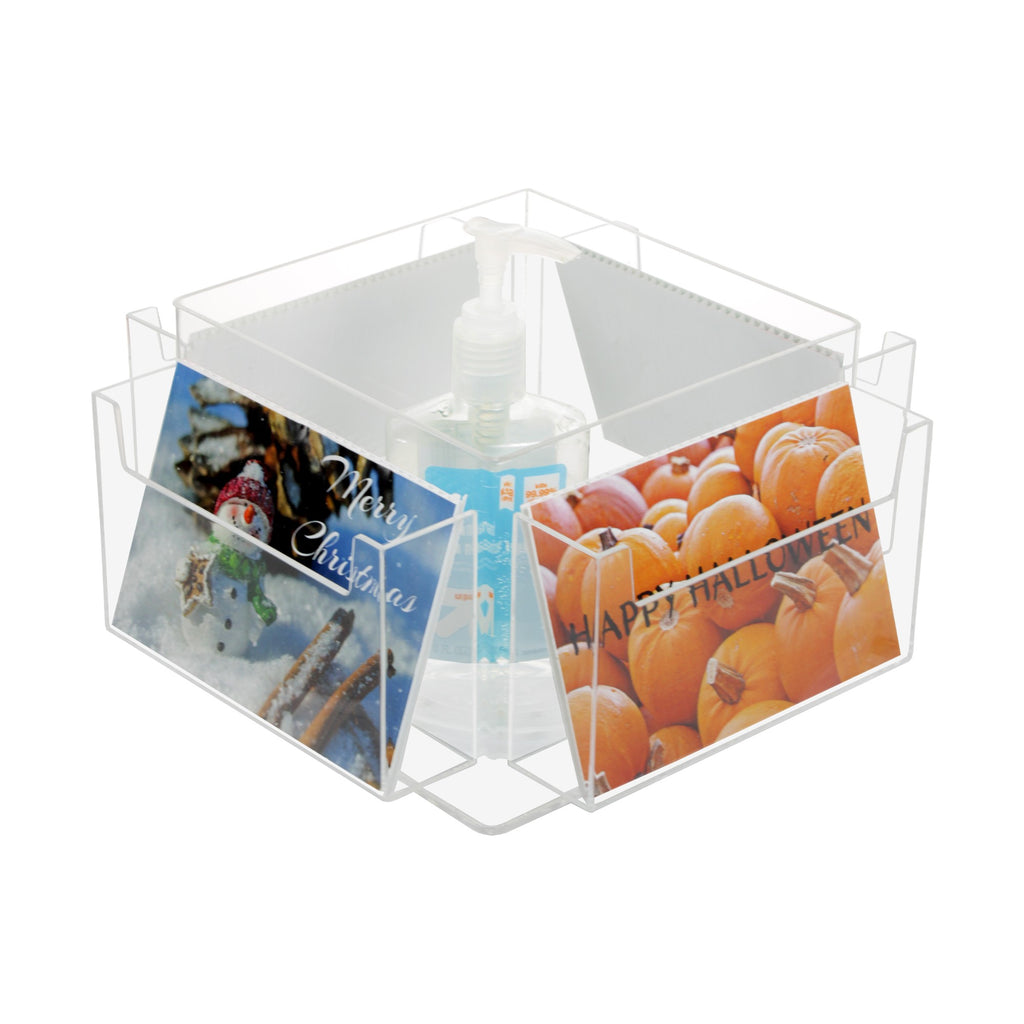4-Pocket Postcard Rotating Display, 6" x 4"