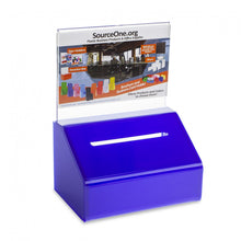 Load image into Gallery viewer, Slopie Donation Box with Sign Holder &amp; Lock