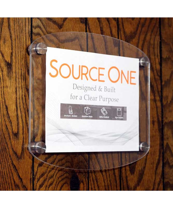 1 section wall mount sign holder