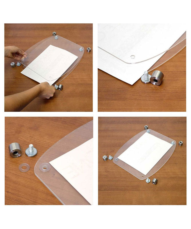 1 section wall mount sign holder assembly