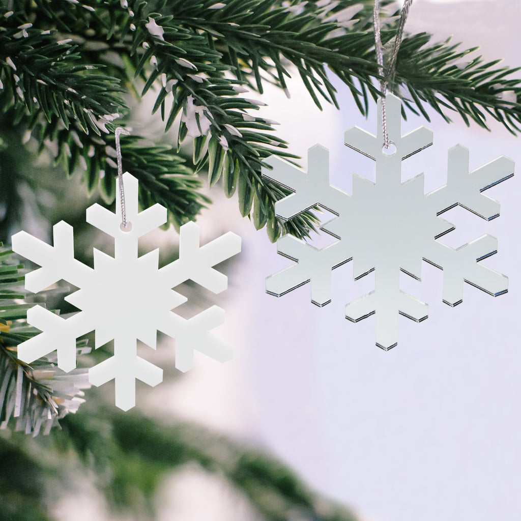 Snowflake Christmas Ornaments, 6 Pieces