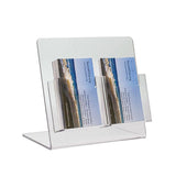 2 Pocket Vertical Business Card Display Stand
