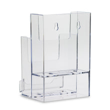 Load image into Gallery viewer, 2 tier trifold brochure holder with business card holder