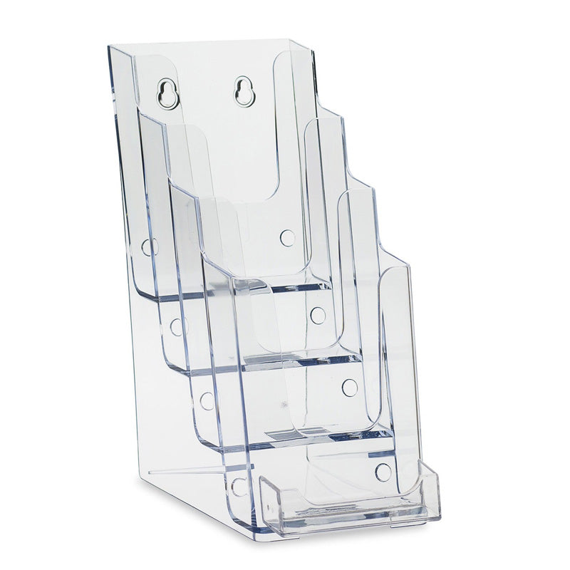 4 tier trifold brochure holder with business card holder