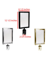 Load image into Gallery viewer, Stanchion Sign Holder for 8.5 x 11 Sign